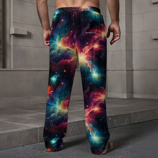 12 Galaxy / Space Designs, Men’s Loose Casual Pants W/ Pocket