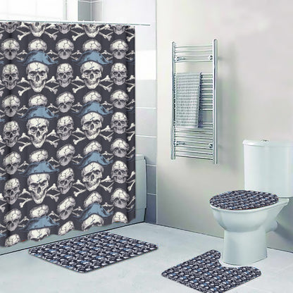 Pirate Skulls, 4 Piece Bathroom Set - 4 Sizes