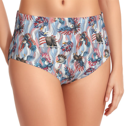 8 Patriot Design, Women’s Bikini Halter Swimsuit, Two Piece Set