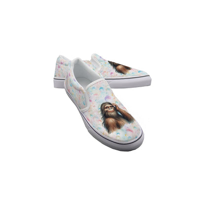 Shesquatch Bubbles, Women's Slip On Sneakers, bigfoot, sasquatch