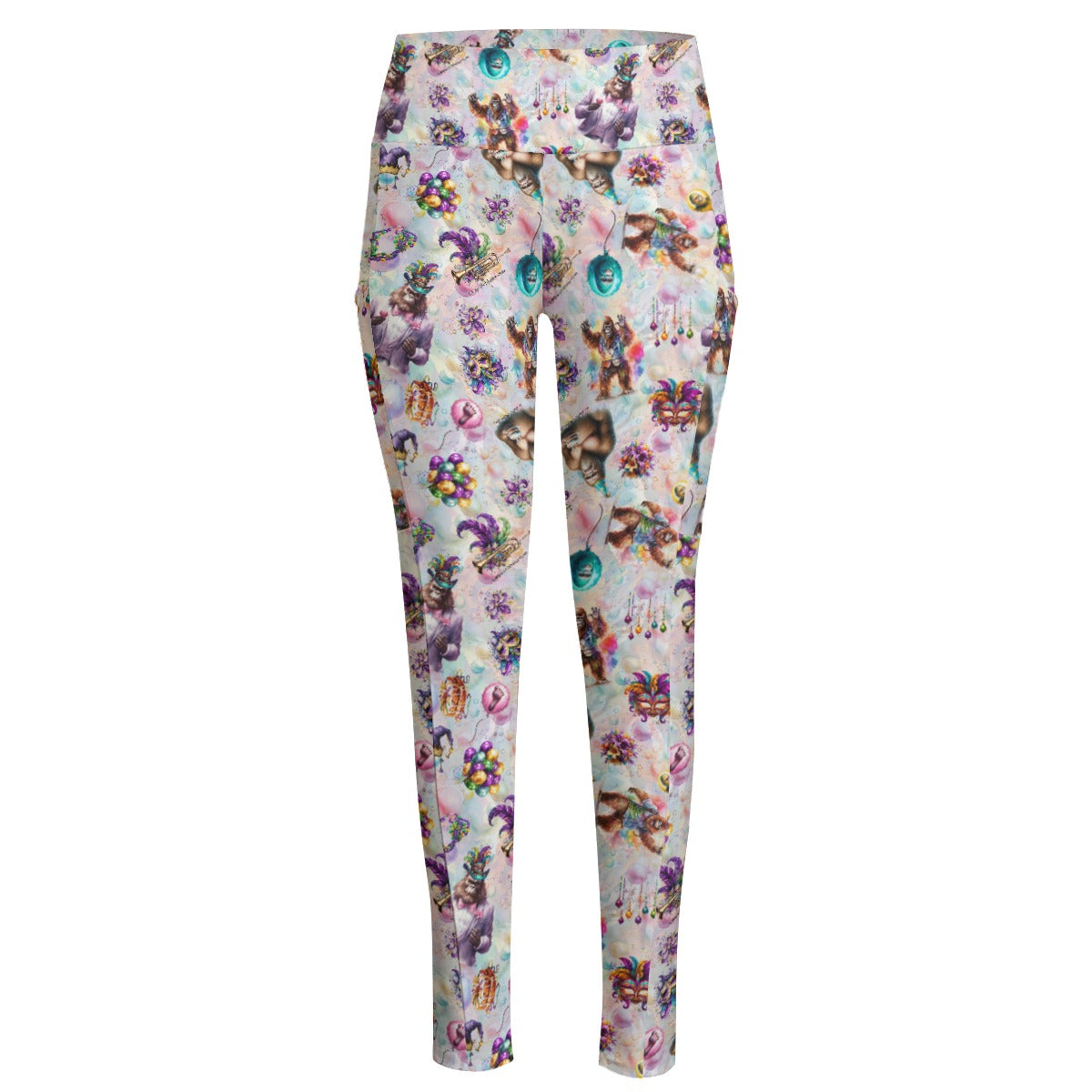 10 Bigfoot / Sasquatch Designs, Women’s High Waist Leggings w/ Pocket