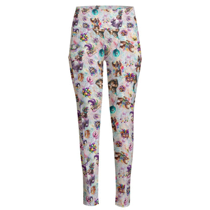 10 Bigfoot / Sasquatch Designs, Women’s High Waist Leggings w/ Pocket