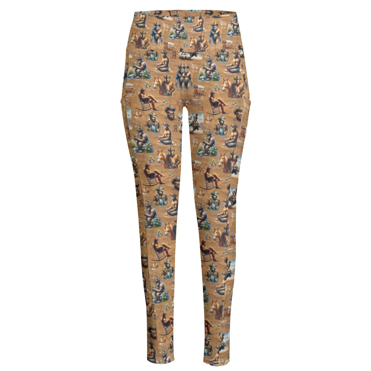 10 Bigfoot Designs, Women’s High Waist Leggings w/ Pocket