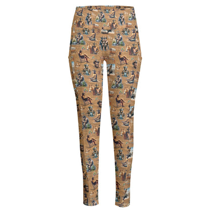 10 Bigfoot Designs, Women’s High Waist Leggings w/ Pocket