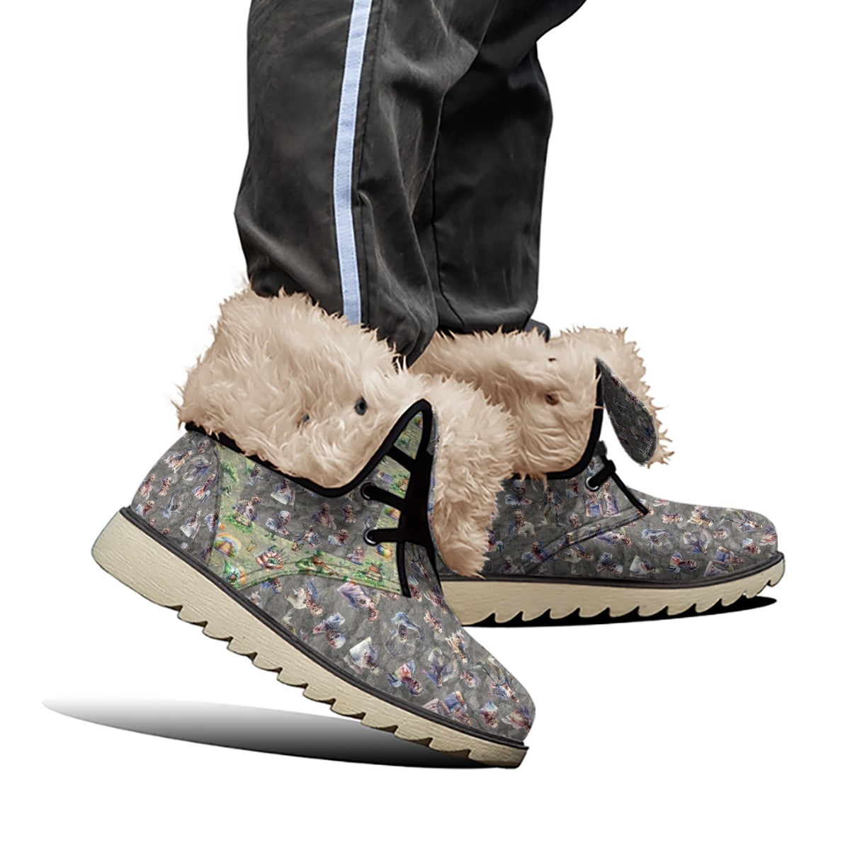 Amazing Unique All-Over Print Women's Plush Boots 20 Designs. Set 2 of 2