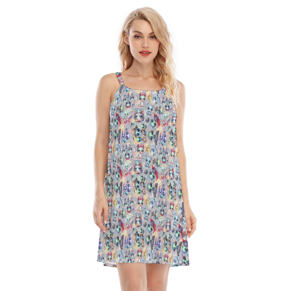 6 Alien Designs, Woman’s Sleeveless Cami Dress