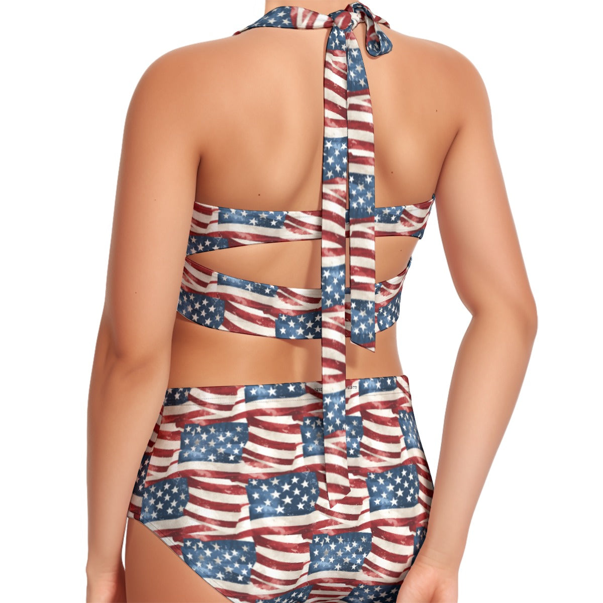 Trump Patriot Dance, Women’s Bikini Halter Swimsuit, Two Piece Set
