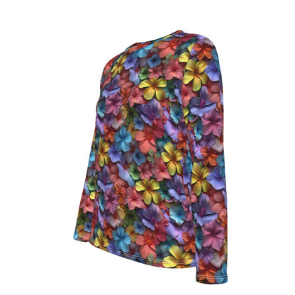 10 Beautiful Flower Designs, Women’s Oversized Cotton Tee Shirt