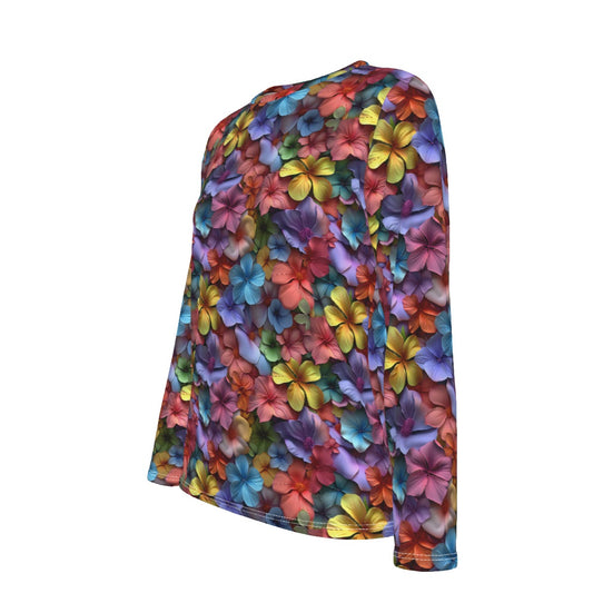 10 Beautiful Flower Designs, Women’s Oversized Cotton Tee Shirt