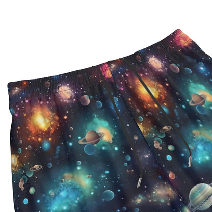 12 Galaxy / Space Designs, Men’s Sports, Pocketed Shorts