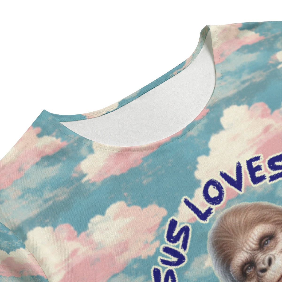 Bigfoot / Sasquatch "Jesus Loves You...", Women’s 2 Piece T Shirt Set With Short Sleeve