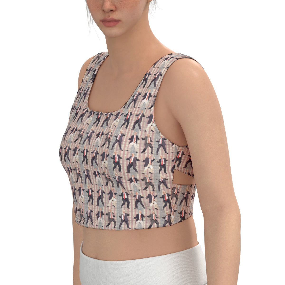 Donald Trump, MAGA  Women's Back Cross Sports Bra
