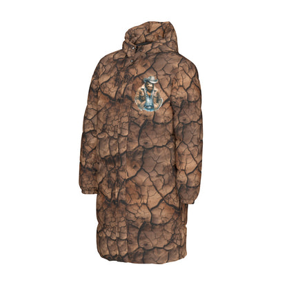 Bigfoot / Sasquatch Cowboy, Long Down Jacket / Coat