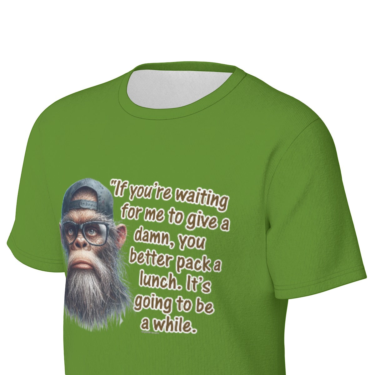 Bigfoot / Sasquatch, "If you're Waiting...", Unisex Short Sleeve O-Neck Cotton T Shirt