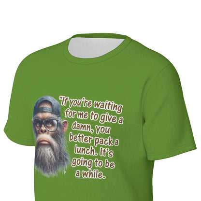 Bigfoot / Sasquatch, "If you're Waiting...", Unisex Short Sleeve O-Neck Cotton T Shirt
