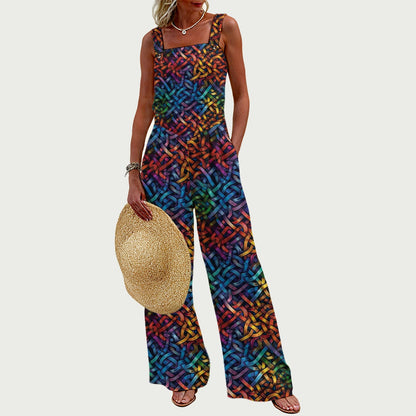 Psychedelic Weave, Women’s Wide Leg Jumpsuit