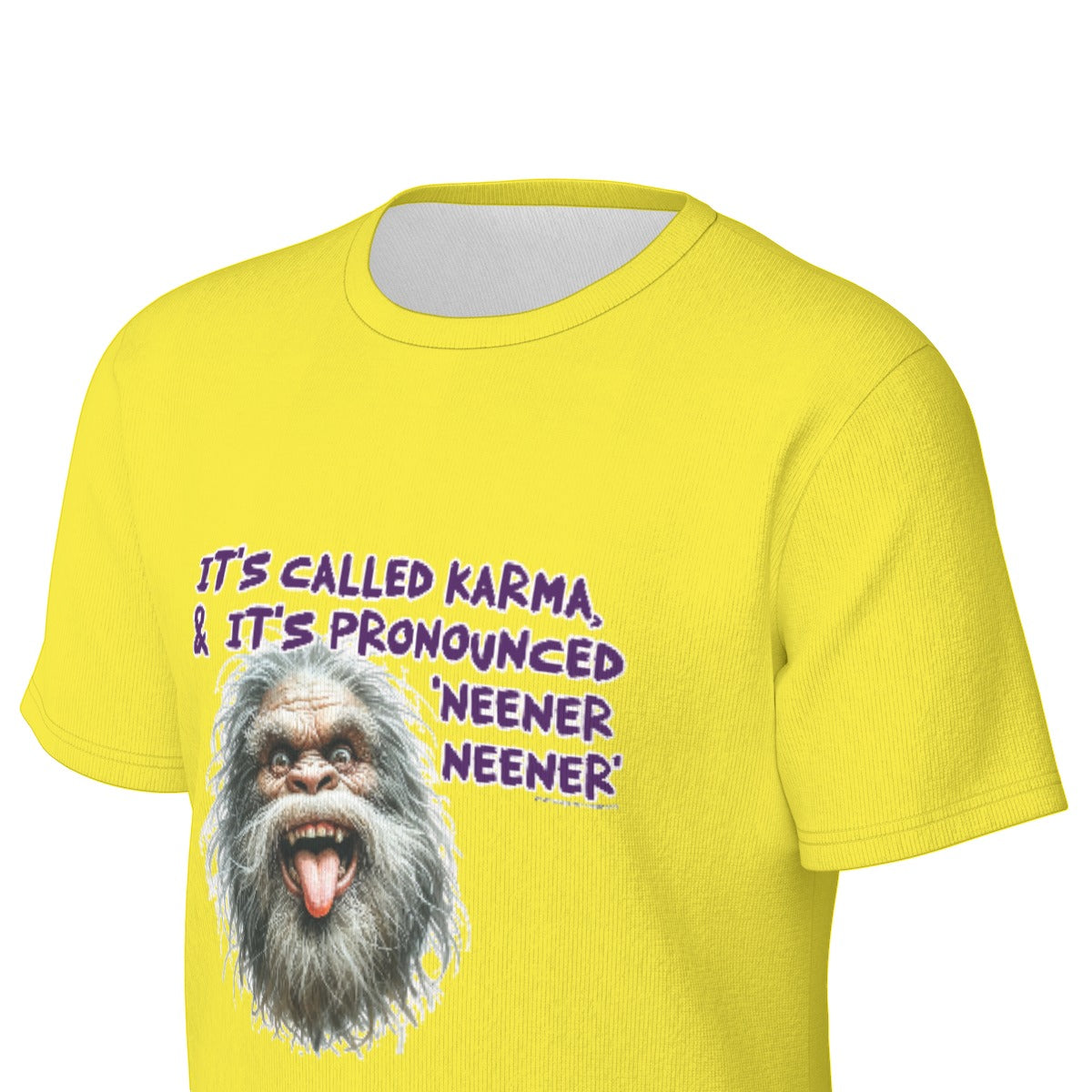 Bigfoot / Sasquatch "It's call karma", Unisex Short Sleeve O-Neck Cotton T Shirt