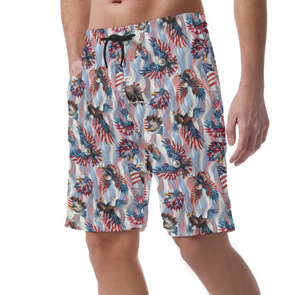 8 Patriotic Designs, Men’s Lightweight Casual Shorts