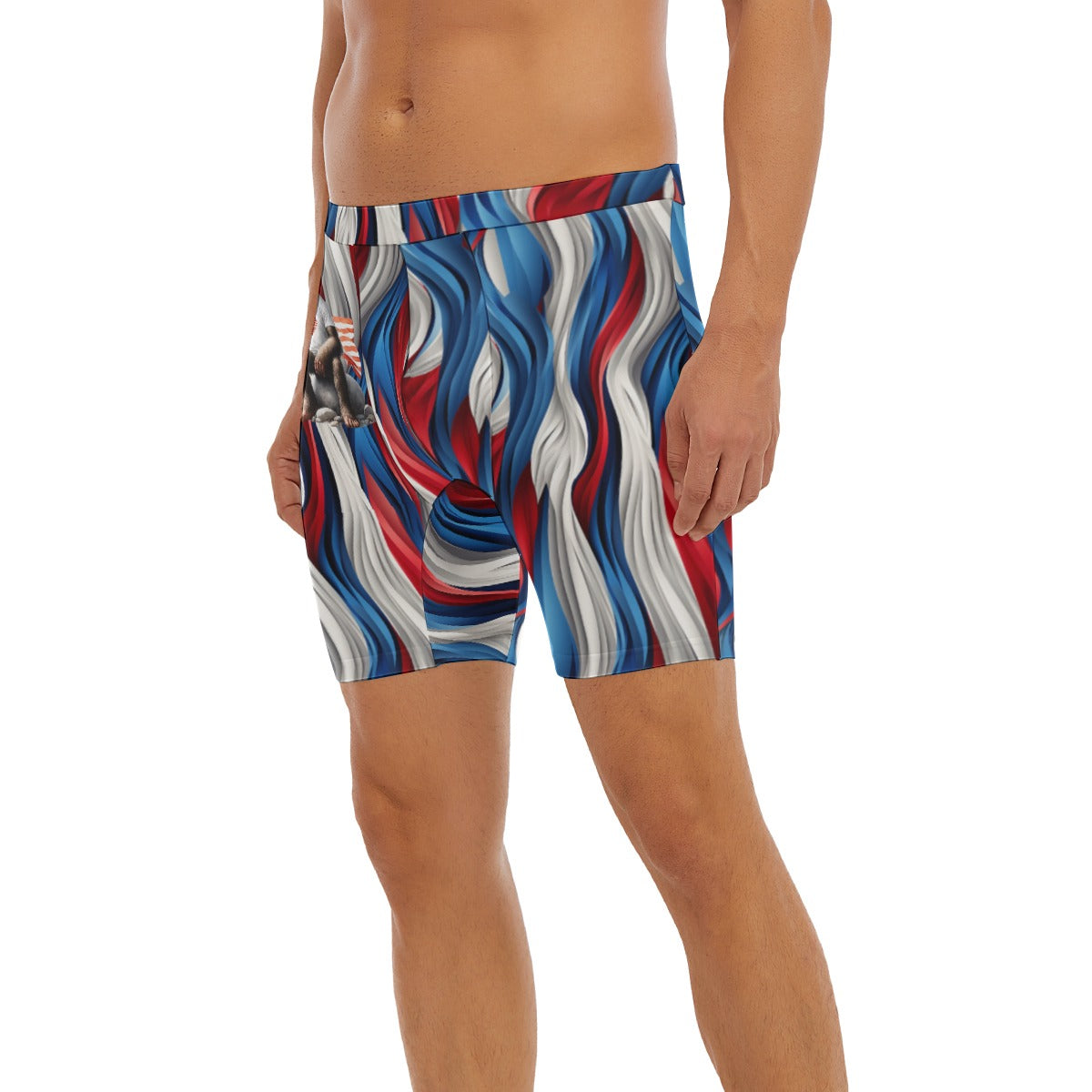 Patriot Bigfoot / Sasquatch Men’s Long Boxer Briefs