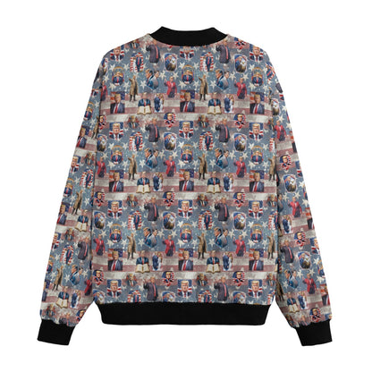 20 Donald Trump Designs, Adult Fleece Bomber Jacket