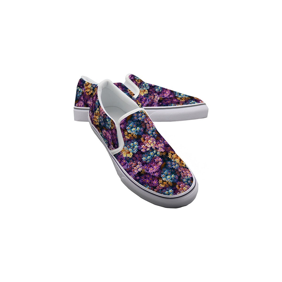 10 Beautiful Flower Designs, Kids Slip On Canvas Sneakers, Slip On Shoes, No Touch Shoes