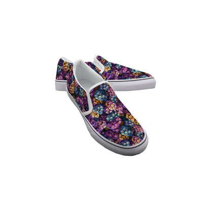 10 Beautiful Flower Designs, Kids Slip On Canvas Sneakers, Slip On Shoes, No Touch Shoes