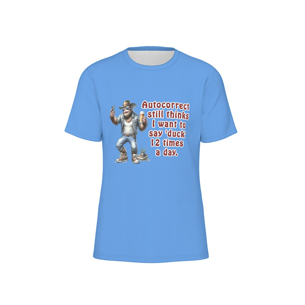 Bigfoot / Sasquatch "Autocorrect still...", Unisex Short Sleeve O-Neck Cotton T Shirt