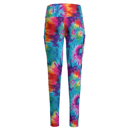 9 Tie Dye Designs, Women’s High Waist Leggings w/ Pocket