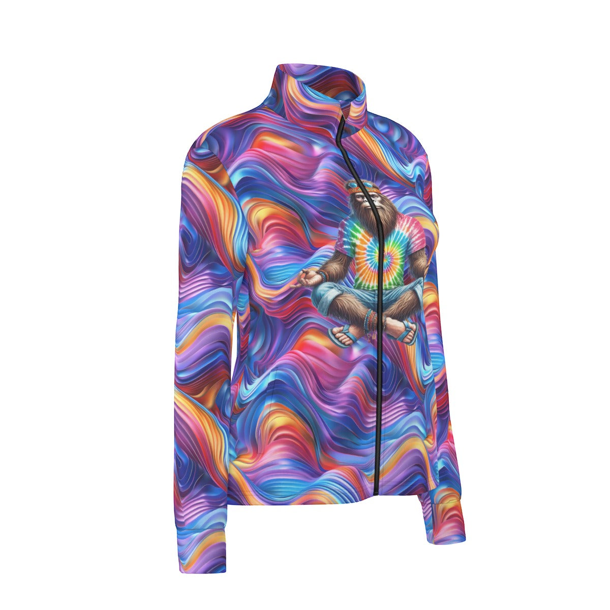 Hippie Bigfoot / Sasquatch, Women’s Long Sleeve Thumbhole Jacket