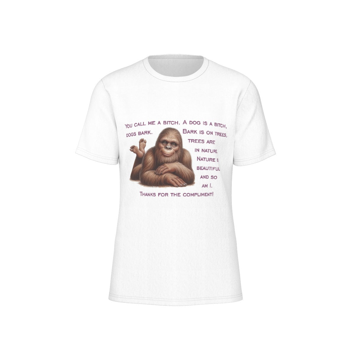 Bigfoot / Sasquatch "You call me..", Unisex Short Sleeve O-Neck Cotton T Shirt