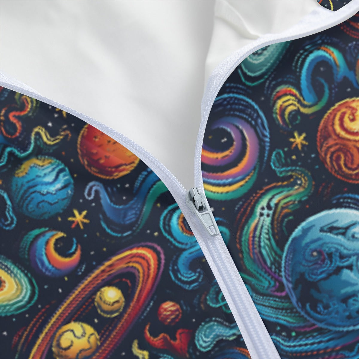 12 Galaxy, Space Designs, Adult Windbreaker Long Jacket