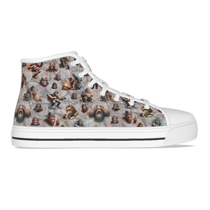 16 Sasquatch Designs, Kids Canvas Sneaker, Tennis Shoes