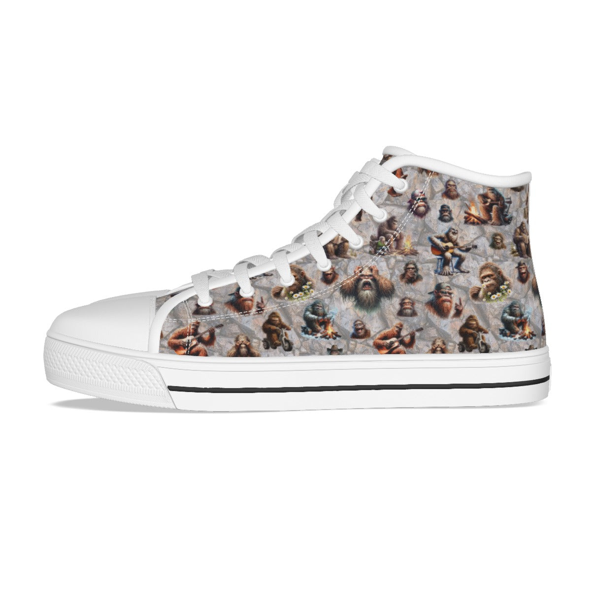 16 Sasquatch Designs, Kids Canvas Sneaker, Tennis Shoes