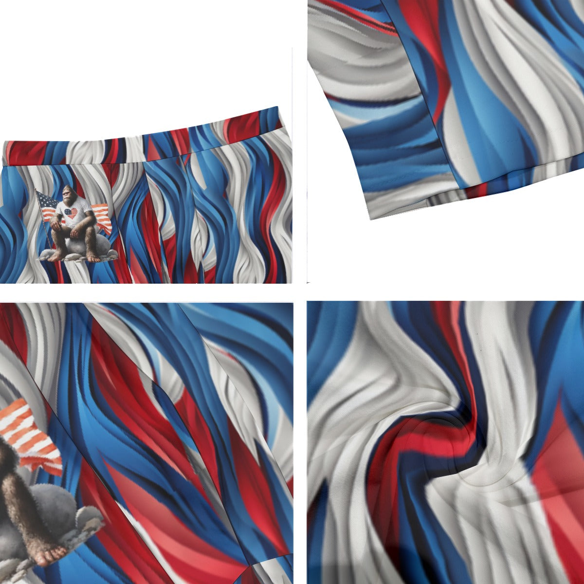 Patriot Bigfoot / Sasquatch Men’s Long Boxer Briefs