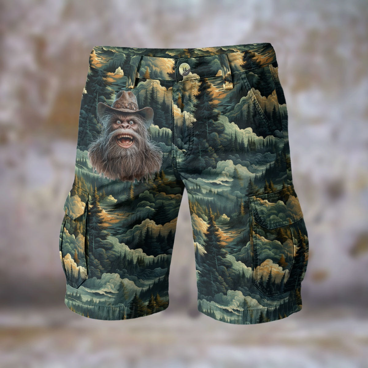 10 Bigfoot, Sasquatch Men’s Cargo Shorts