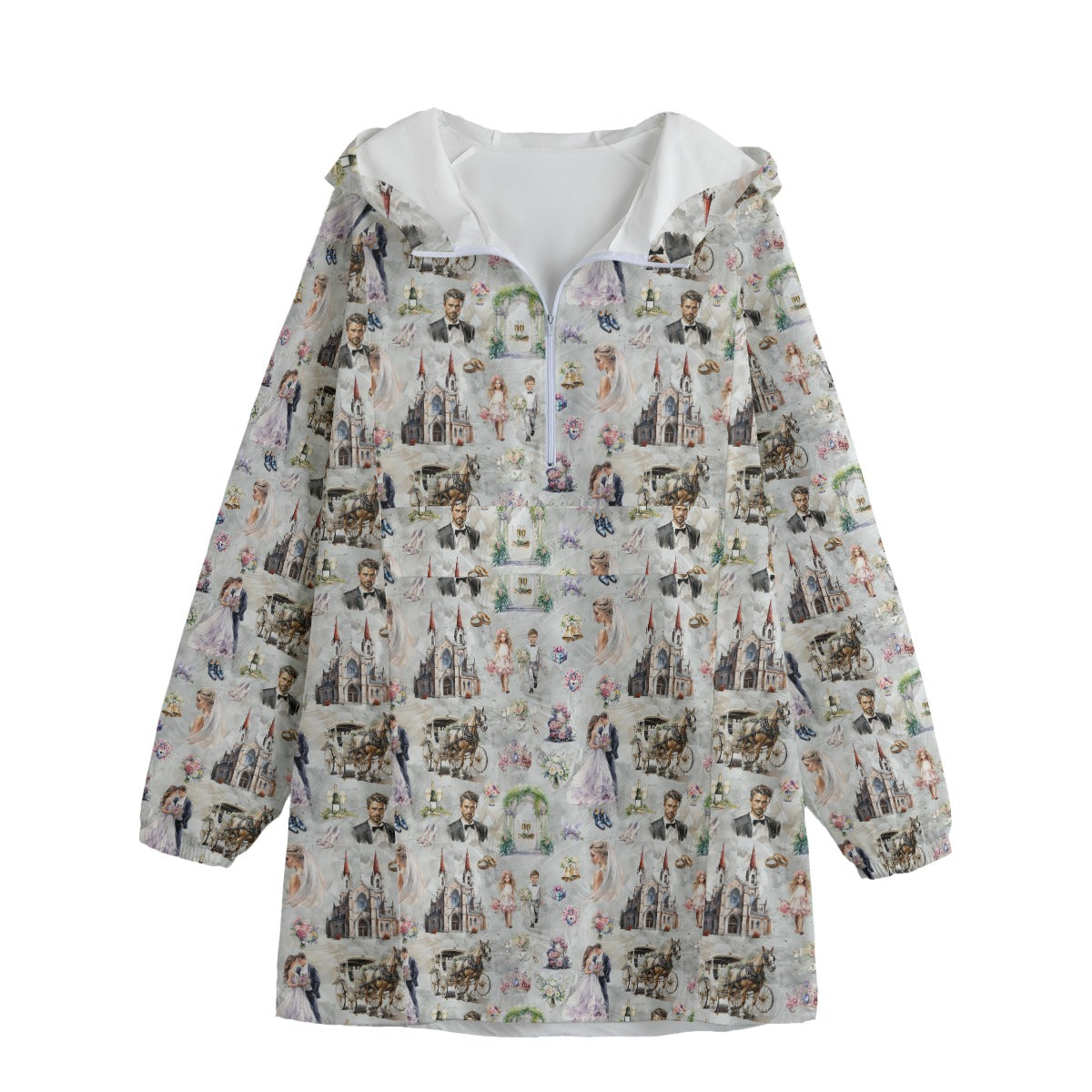 10 Misc Designs, Adult Windbreaker Long Jacket