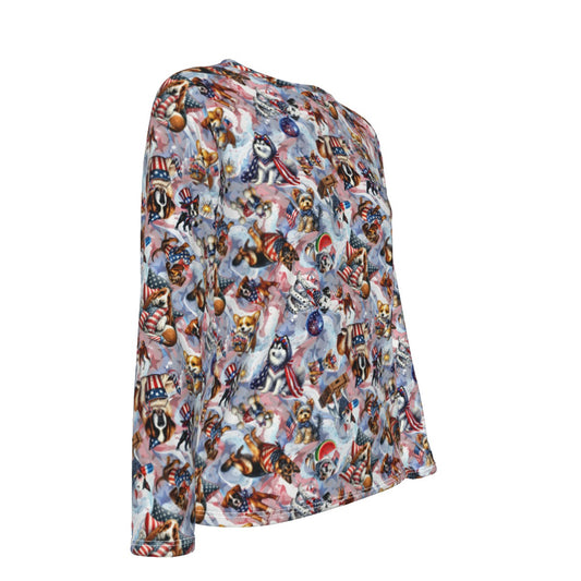 8 Patriot Designs, Women’s Oversized Cotton Tee Shirt