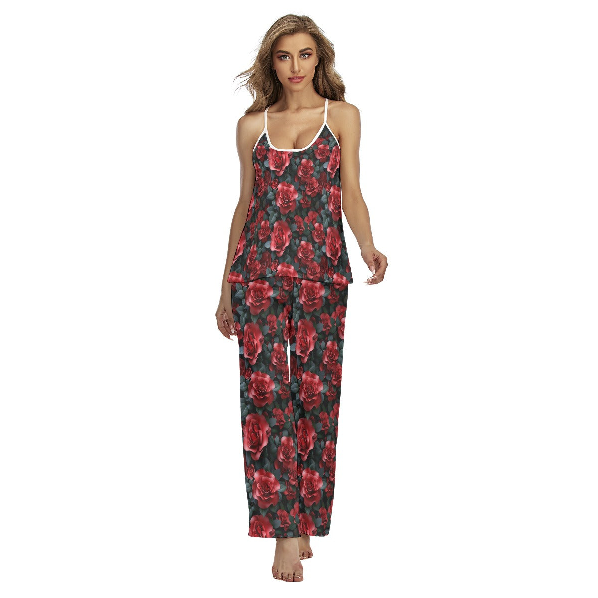 10 Beautiful Flower Designs,  Women's Cami Pajamas Set