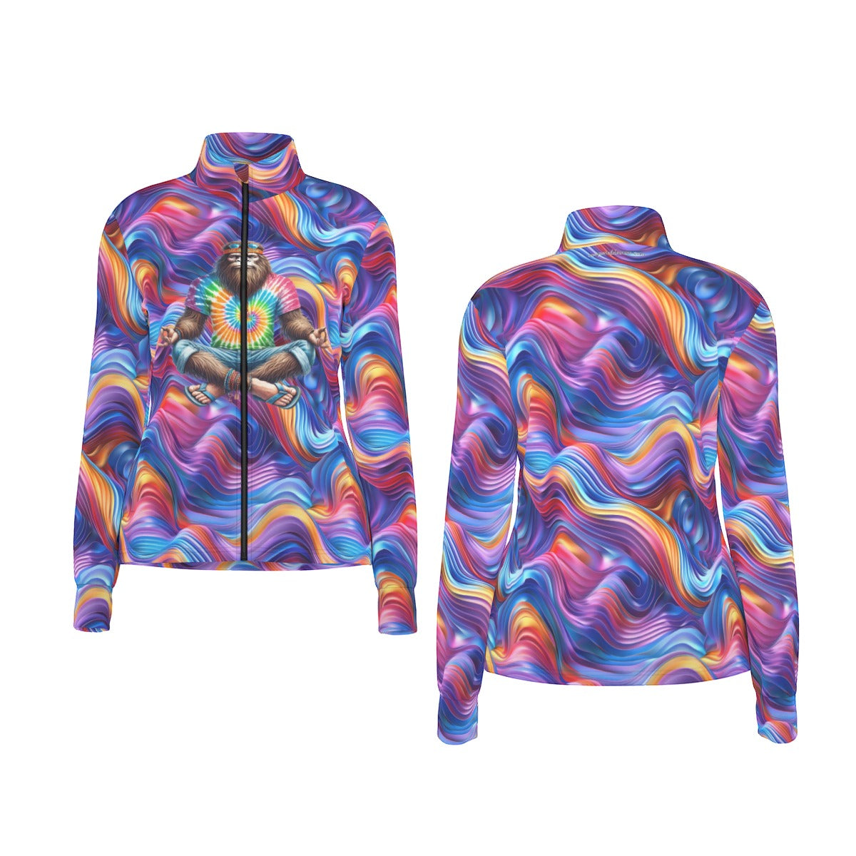 Hippie Bigfoot / Sasquatch, Women’s Long Sleeve Thumbhole Jacket