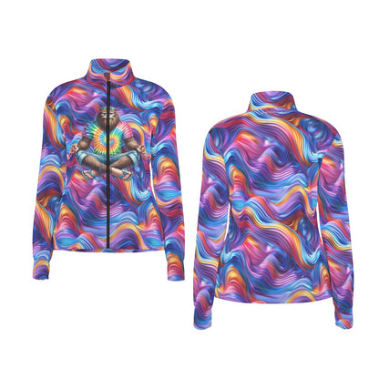 Hippie Bigfoot / Sasquatch, Women’s Long Sleeve Thumbhole Jacket