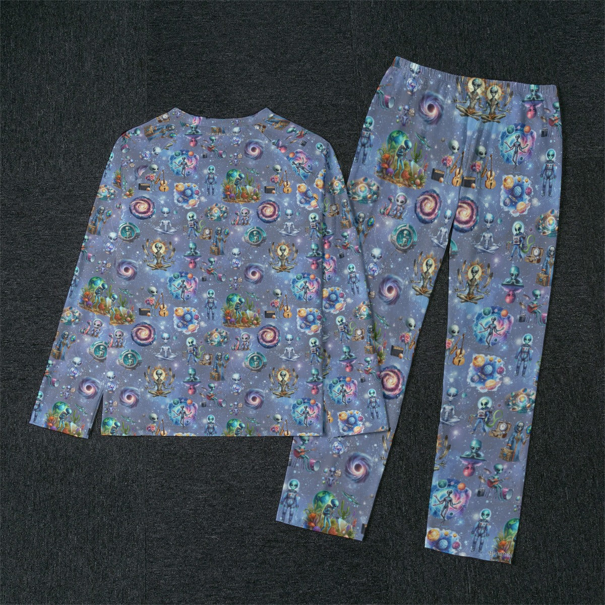 10 Misc Designs, Men’s Raglan Sleeve Pajamas with Wide Ankles