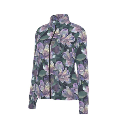 10 Flower Designs, Women’s Long Sleeve Thumbhole Jacket