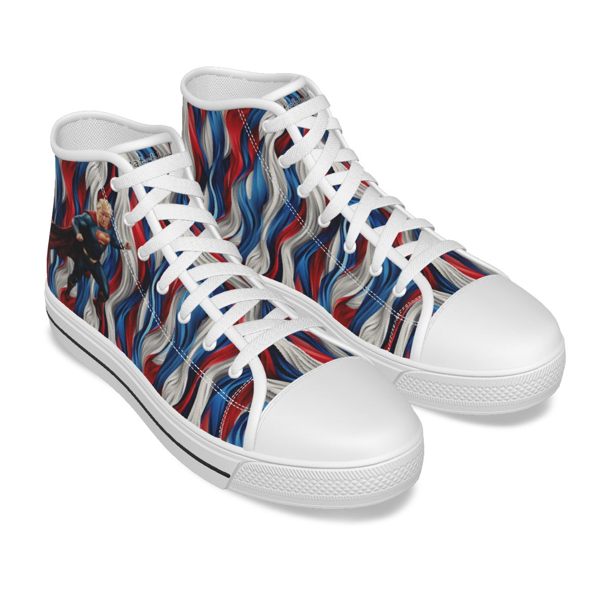 Donald Trump Superhero, Kids Canvas Sneaker, Tennis Shoes
