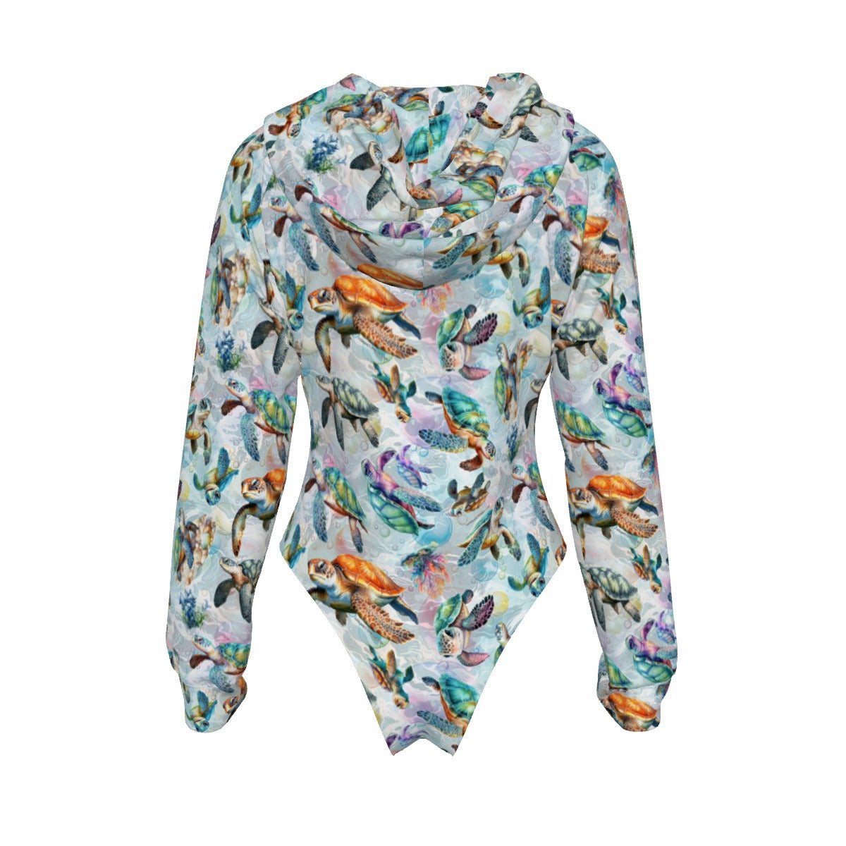 10 Animal Designs, Women's Raglan Sleeve Hooded Bodysuit