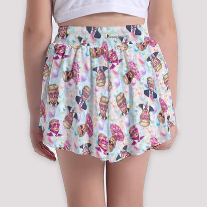 20 Donald Trump Designs, Girls Sports Culottes, Butterfly Shorts w/ Pocket