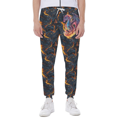 Fire Dragon, Men’s Sweatpants w/ Back Pocket