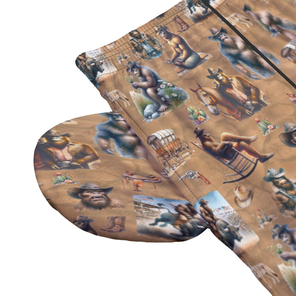 10 Bigfoot / Sasquatch Designs, Men’s Sports, Pocketed Shorts