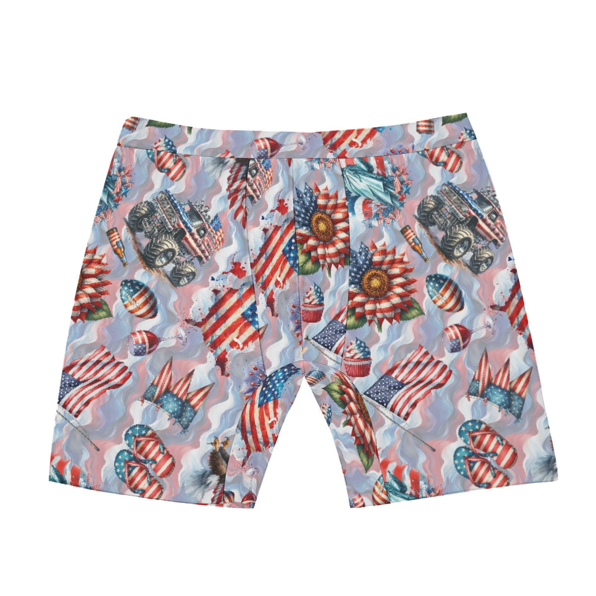 8 Patriotic Designs, Men’s Long Boxer Briefs
