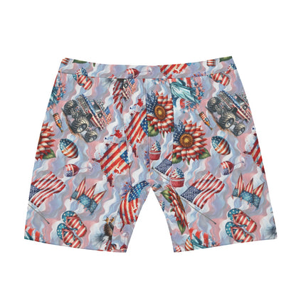 8 Patriotic Designs, Men’s Long Boxer Briefs