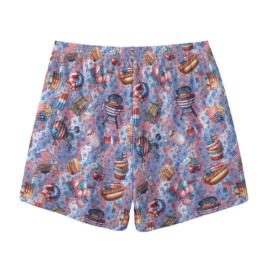 8 Patriotic Designs, Men’s Sports, Pocketed Shorts